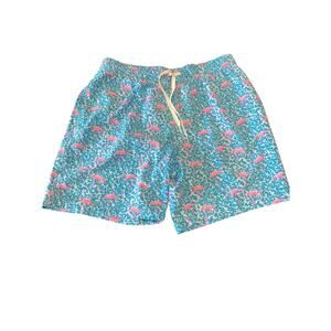 Chubbies Men’s Flamingo Print Lined Swim Trunks XLarge 7 In Inseam